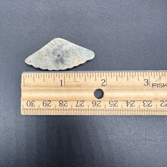 Vintage Sterling Silver Seashell Fan Earrings 925 Nautical Beach Jewelry Hollow - Picture 7 of 8